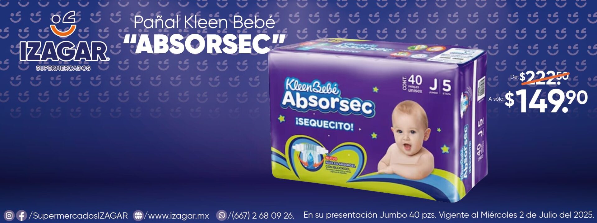PAÑAL KLEEN BEBÉ ABSORSEC-01