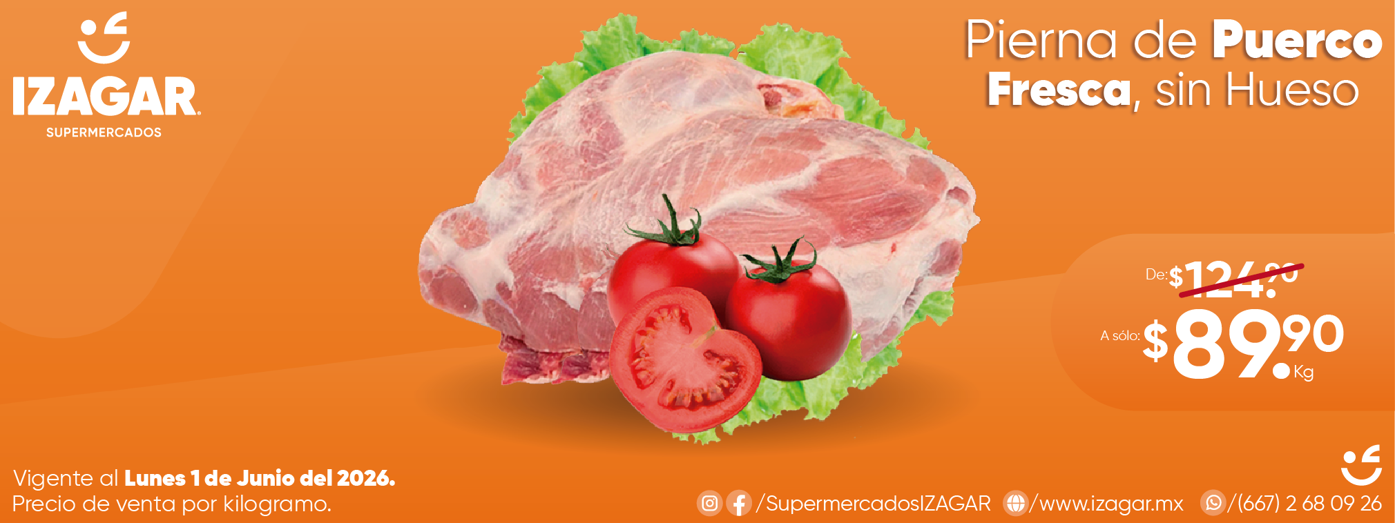 PIERNA DE PUERCO FRESCA SIN HUESO