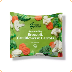 Mezcla congelada de brócoli, coliflor y zanahorias
