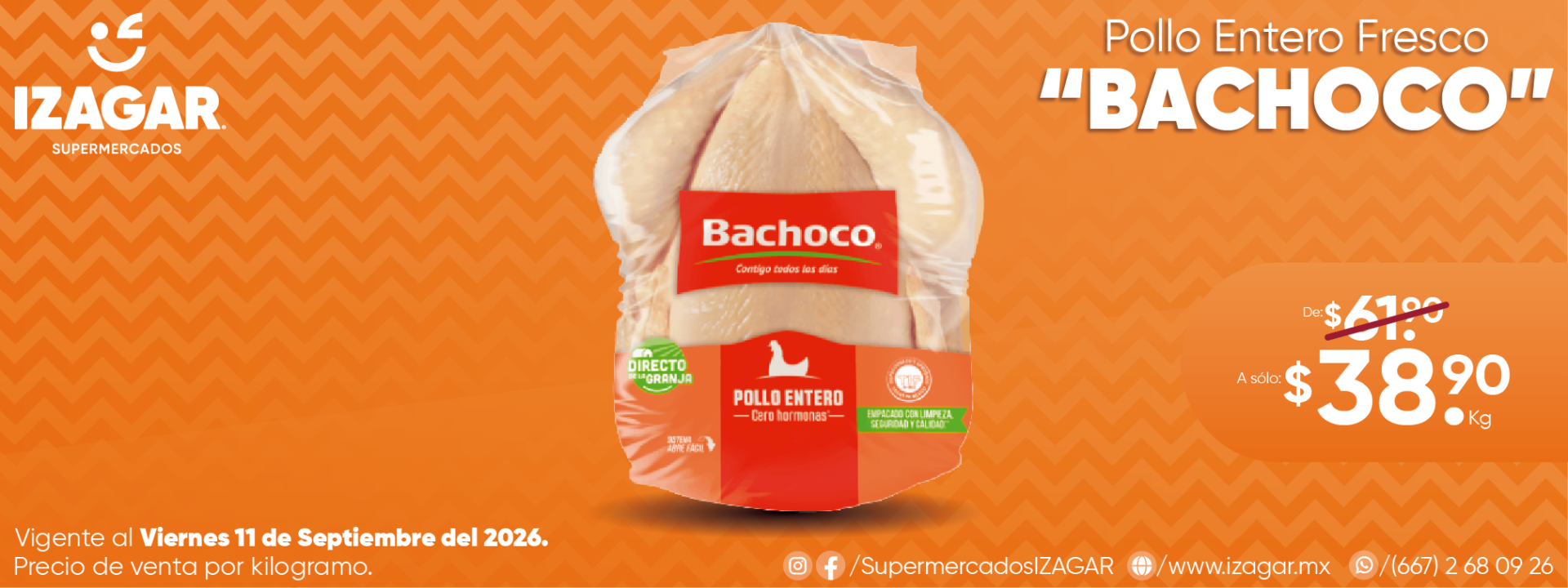 POLLO ENTERO FRESCO BACHOCO